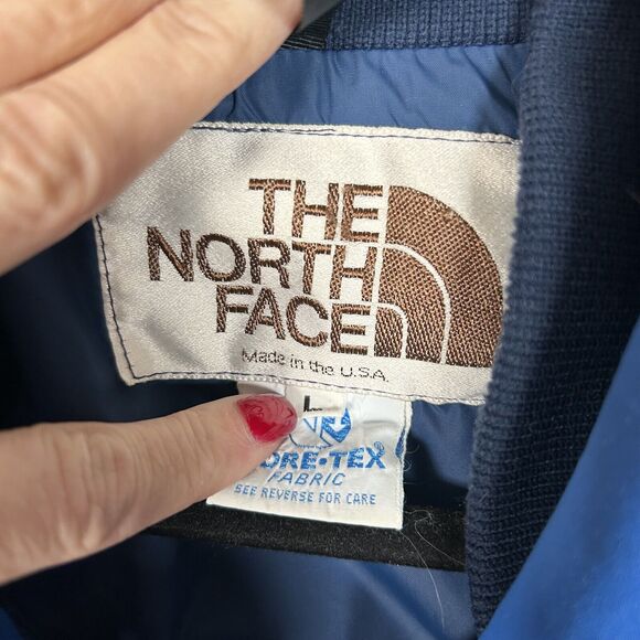 VTG The North Face Brown Label 80s Gore-Tex Blue Jacket USA Women's Size Large - Picture 3 of 8